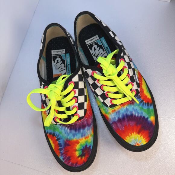 Vans Authentic ComfyCush | Checkered/Tie-Dye | 8.5 - Picture 5 of 8